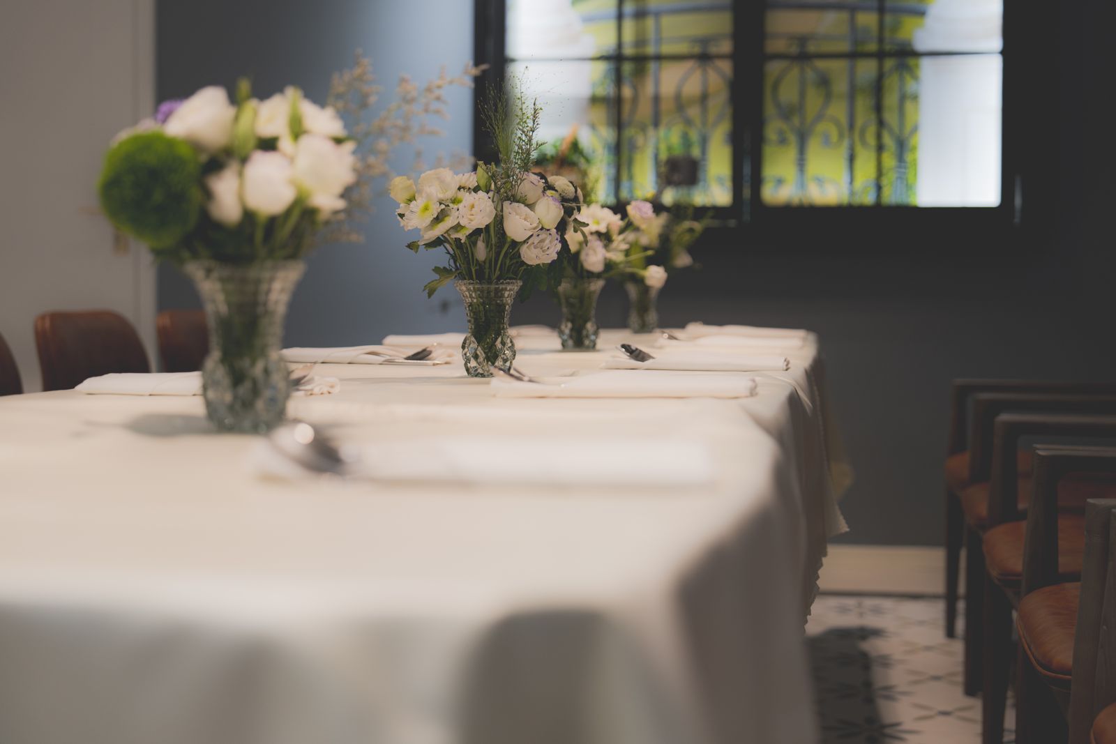 The Noren Room, One long table of 18, or three sixes